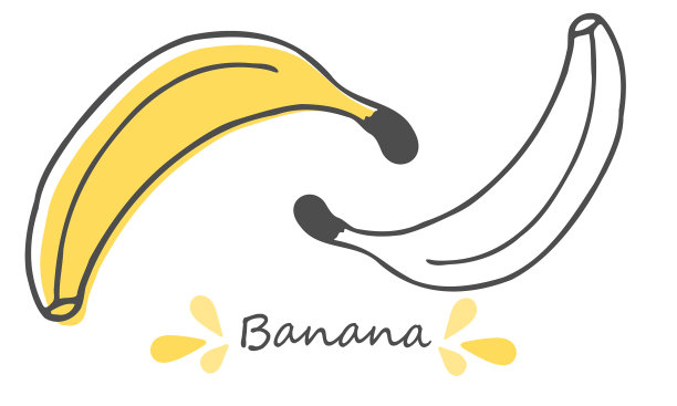 设置香蕉手绘设计的水果图片下载