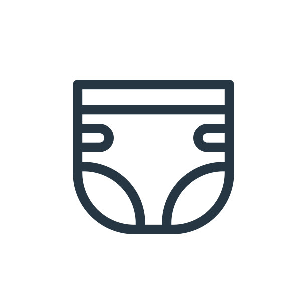 尿布图标矢量从宝宝淋浴概念。细线插图的尿布可编辑的笔触。纸尿裤线性符号用于web和移动应用程序，标志，印刷媒体。图片下载