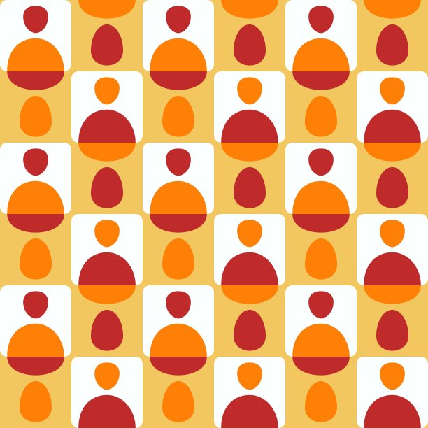 圆润抽象无缝图案-任何表面的装饰重点。图片下载