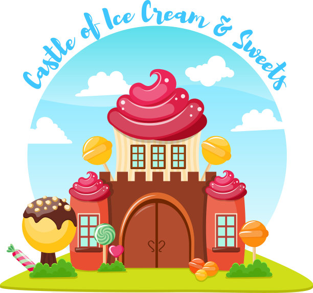 冰淇淋城堡组成图片下载
