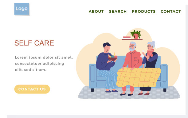 互联网网站页面布局自理理念图片下载