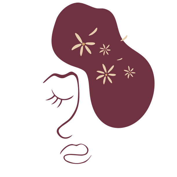 抽象海报与最小的女人的脸一条线图片下载