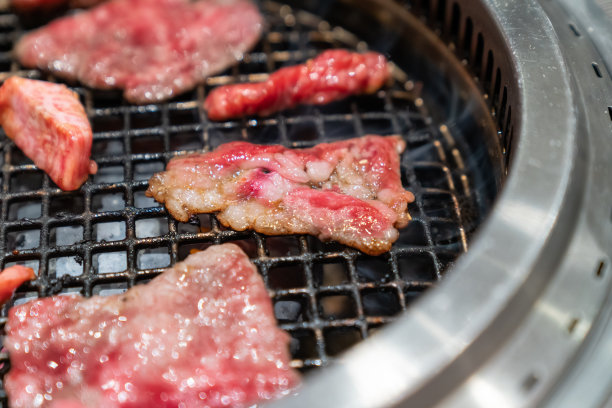 在一家烧肉串餐厅拍摄的美味烧肉串照片。图片下载