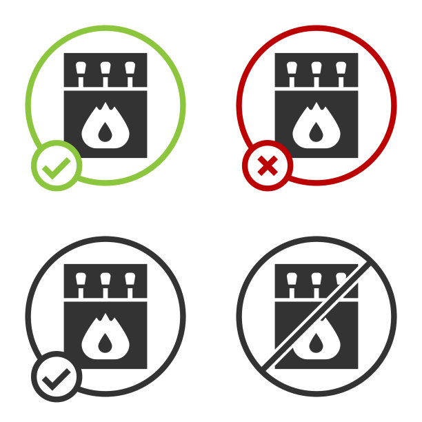 黑色打开火柴盒和火柴图标隔离图片下载