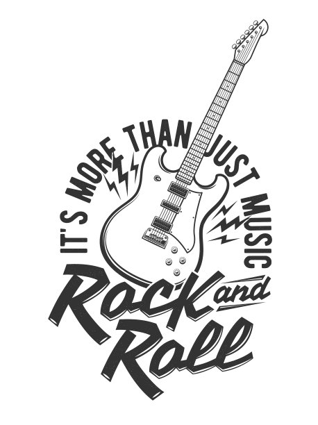 带有电吉他和闪光灯的t恤图片下载