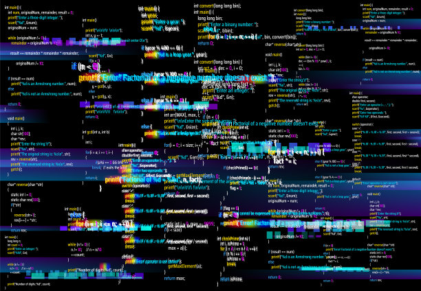 摘要背景与glitch程序代码图片下载
