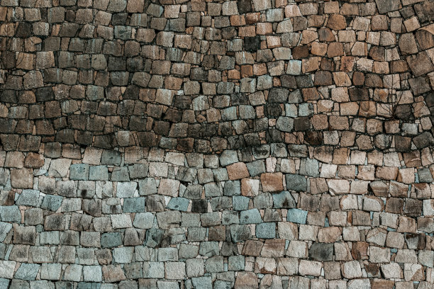 日本城堡的石砖墙基础图片下载