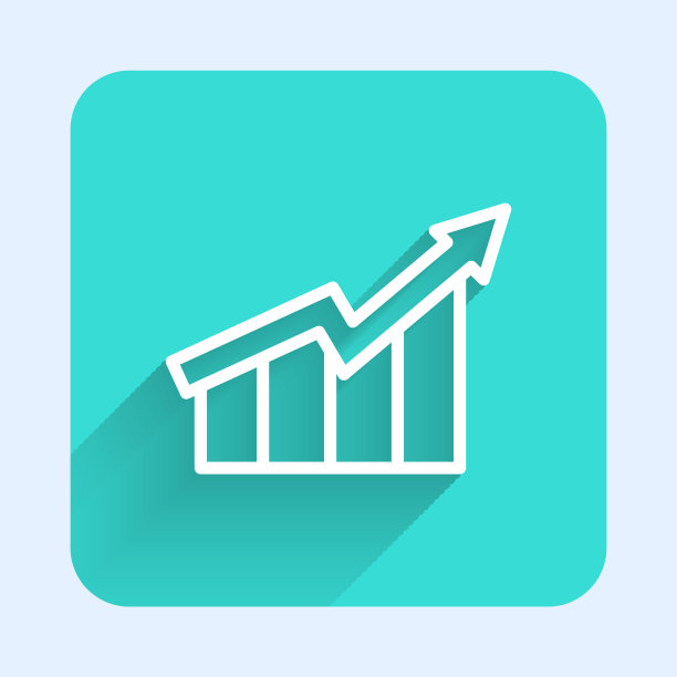 白线金融增长增长图标孤立图片下载