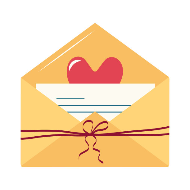 在信封里传递爱的信息的图标图片下载