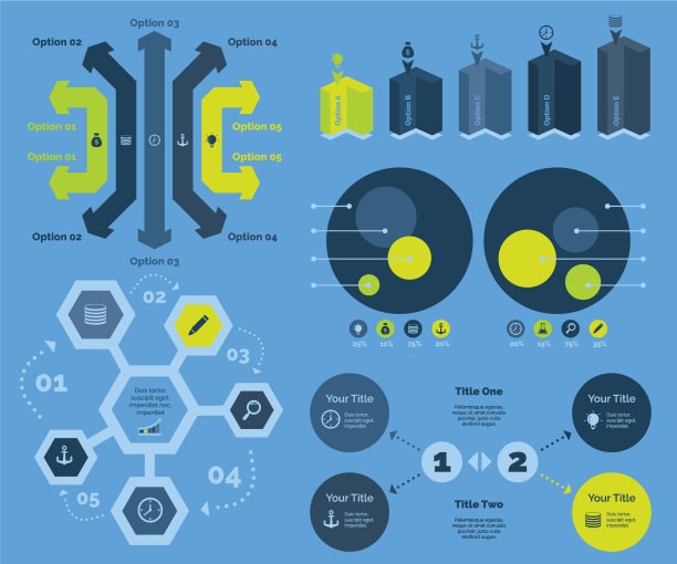 五种营销模板集图片下载