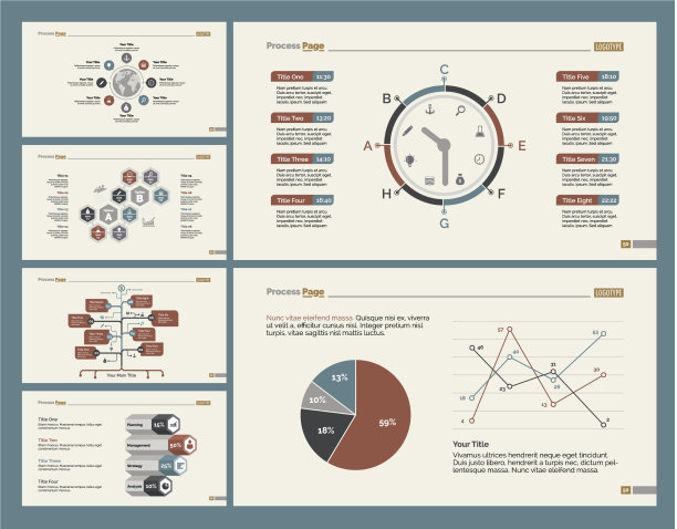 六套物流幻灯片模板图片下载