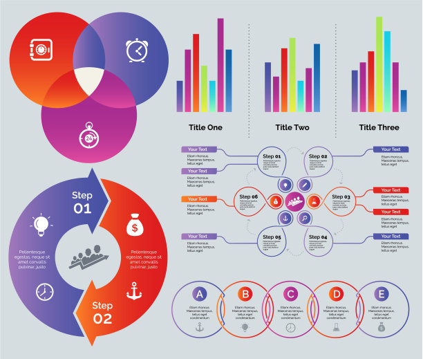 统计和流程图设计集图片下载