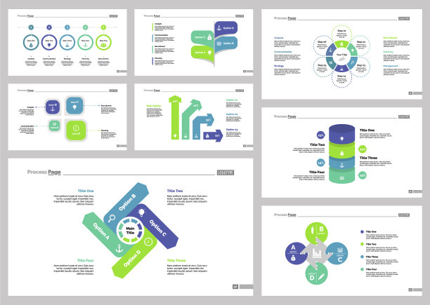 8银行幻灯片模板集图片下载