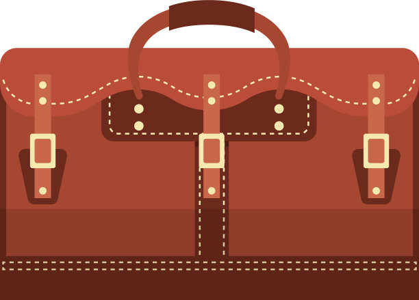 皮革手提袋孤立的白色背景图片下载