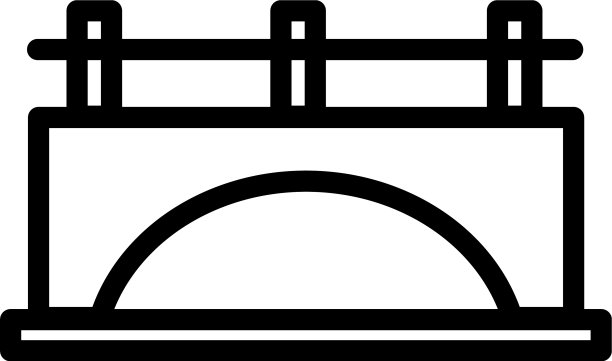 桥梁轮廓图标图片下载