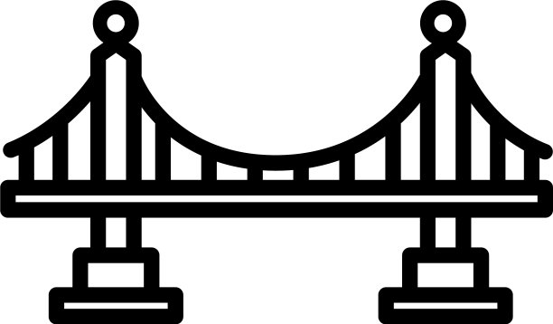 桥梁轮廓图标图片下载