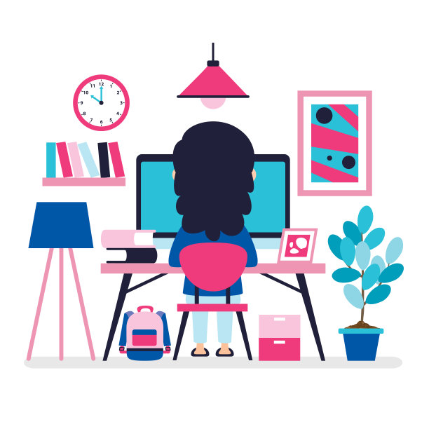 计算机技术在教育和商业中的概念图片下载