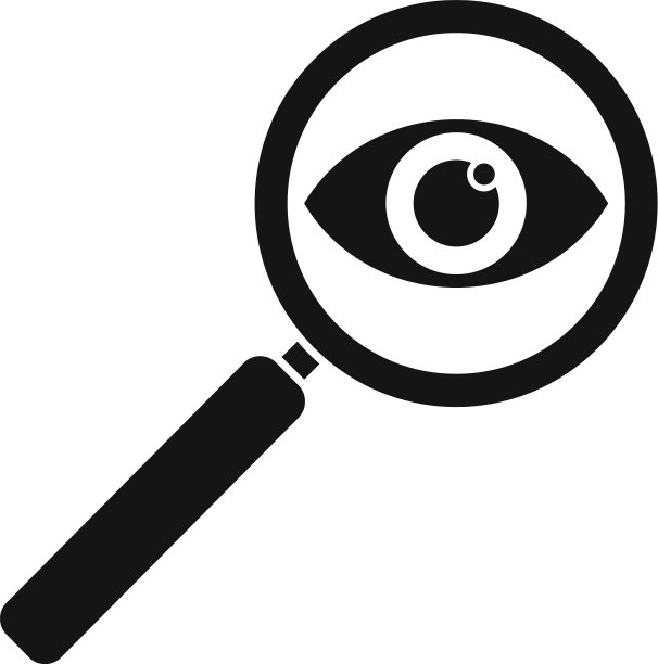 调查放大镜图标简单的风格图片下载