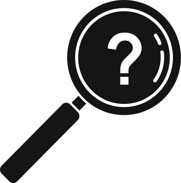 调查问题放大镜图标简单风格图片下载