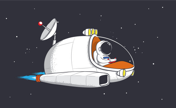 宇航员乘坐星际飞船飞行图片下载