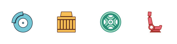 装有卡钳空气过滤轮的汽车制动盘图片下载