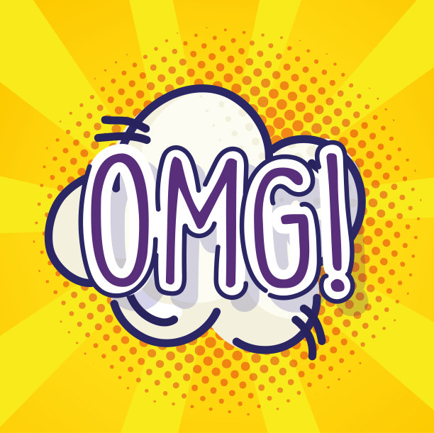 波普艺术复古讯息云漫画半色调图片下载