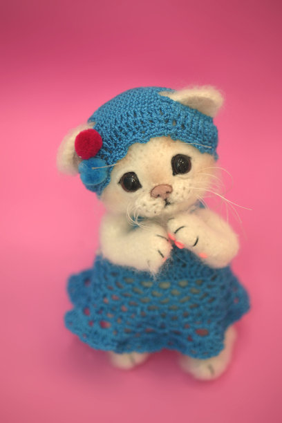 可爱的猫的肖像钩针图片下载