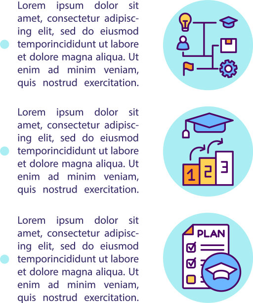在线教育概念图标与文字图片下载