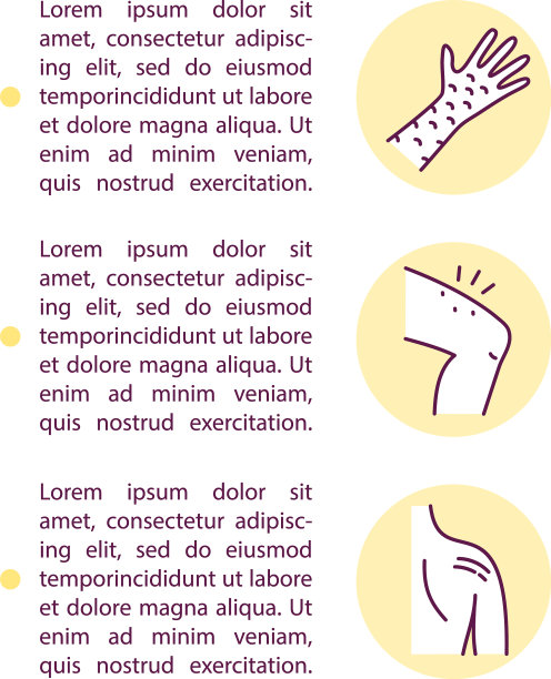 皮肤护理程序概念图标与文字图片下载