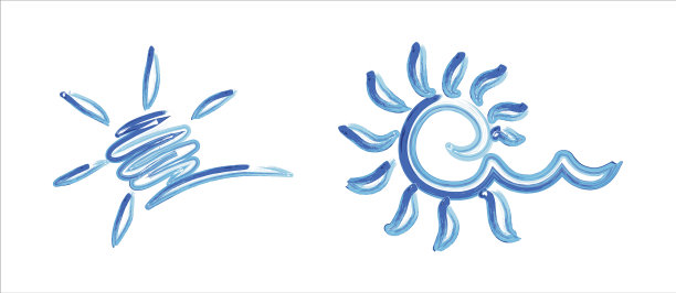 水彩的太阳图片下载