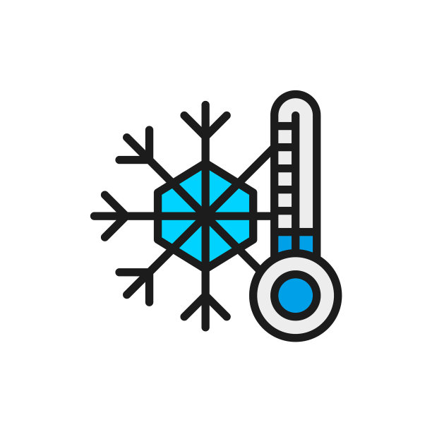 雪花用温度计测低温图片下载