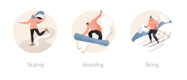 冬季运动抽象概念图片下载