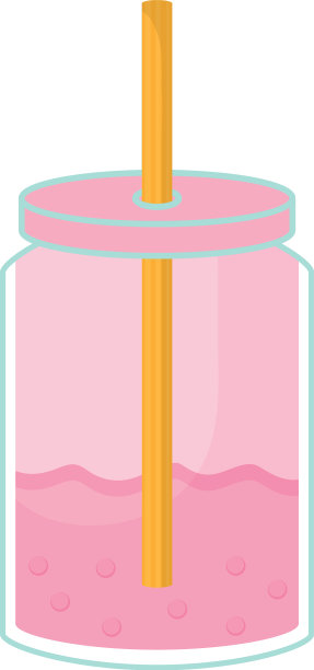 珍珠奶茶有浅粉色和泡沫图片下载