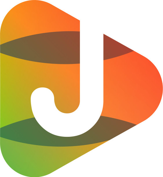 橘色玩j字母娱乐概念图片下载