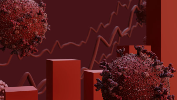 显微镜下的新冠肺炎。三维演示图片下载