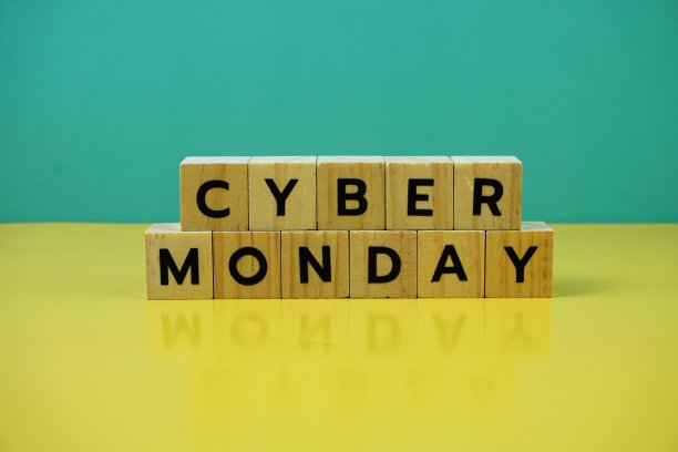 网络星期一字母在绿色和黄色的背景图片下载