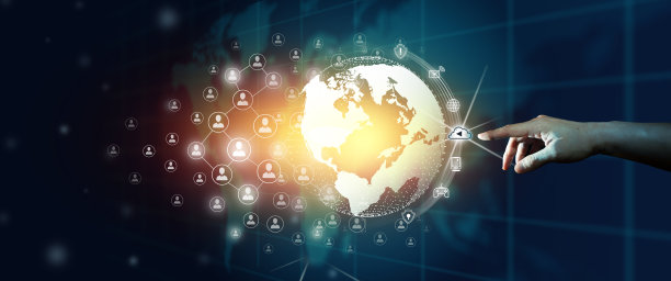 World business的在线社交媒体和业务团队。图片下载