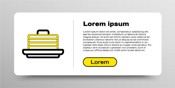 线堆叠煎饼图标孤立在白色图片下载