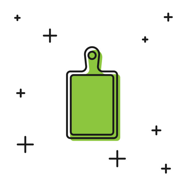 黑色切割板图标孤立在白色图片下载