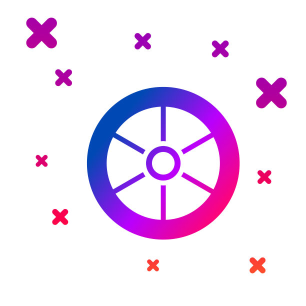 颜色自行车车轮图标孤立在白色图片下载