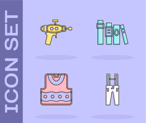 裤子与吊带射线枪马甲和图片下载