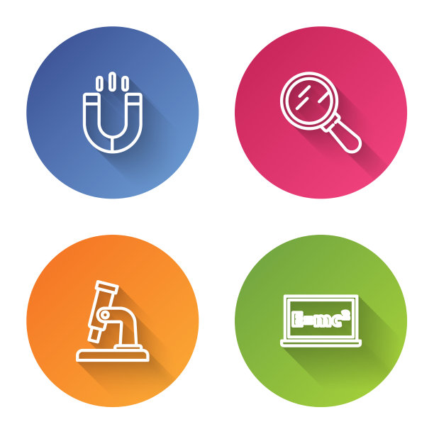 设置直线磁铁放大镜和显微镜图片下载