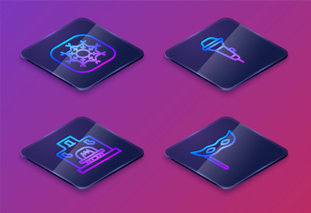 设置等距线雪花室内壁炉图片下载