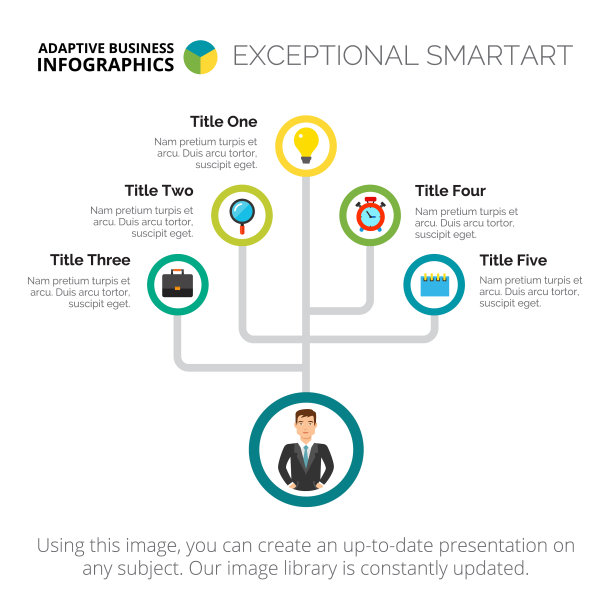 树形图幻灯片模板图片下载