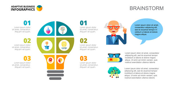 头脑风暴概念幻灯片模板图片下载