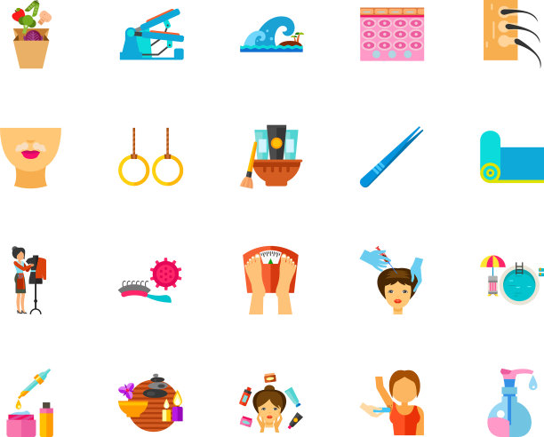 女性美丽图标套装图片下载