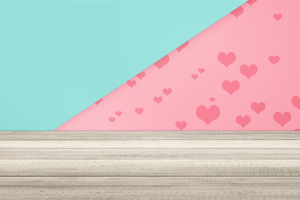 心形木地板图片下载