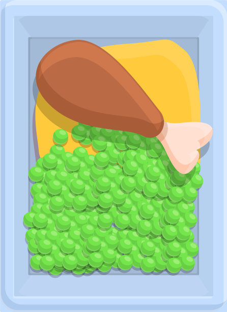 鸡肉航空食品图标卡通风格图片下载