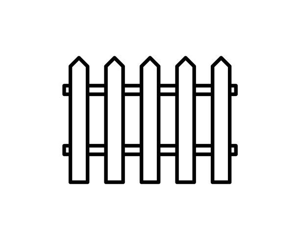 栅栏图标平面web图标或标志上的白色图片下载