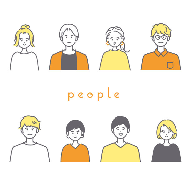 为30多岁的男性和女性设置的插图。向量。图片下载